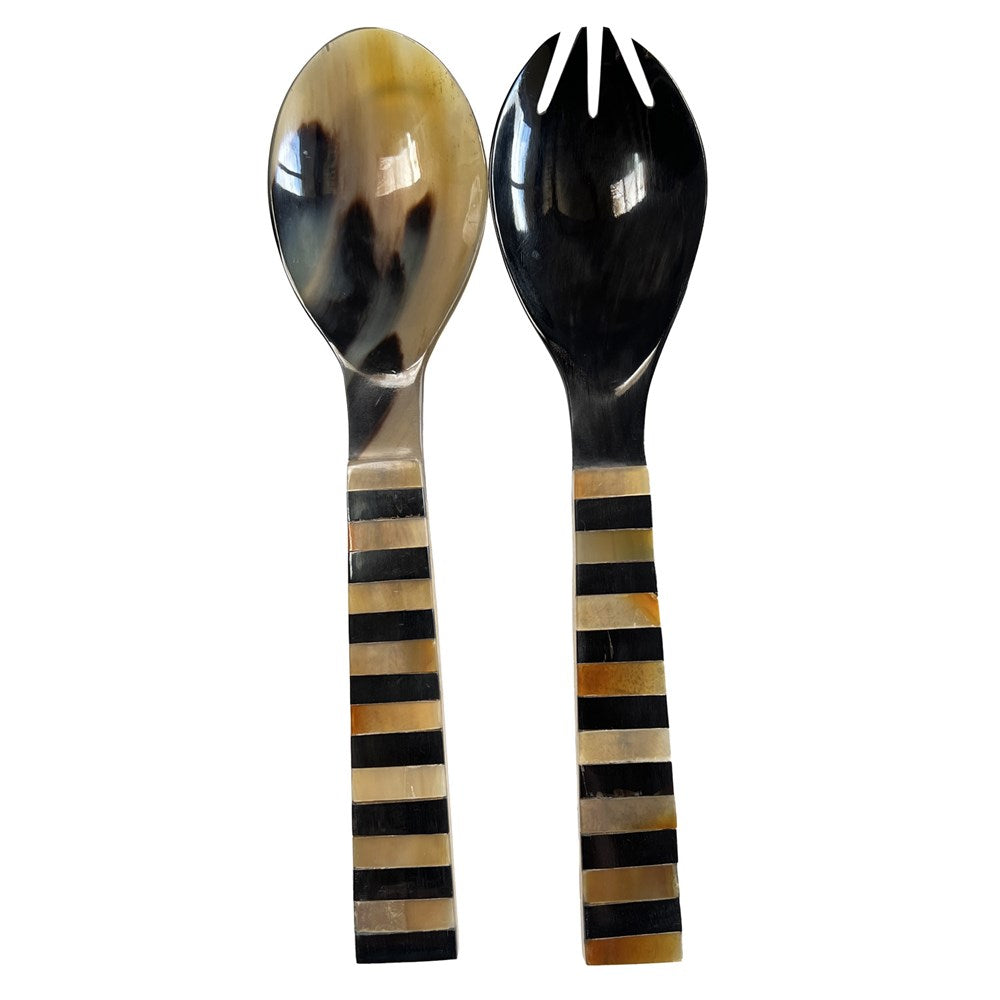 SAVANNAH SALAD SERVERS ZEBRA STRIPE 30x8CM- PAIR