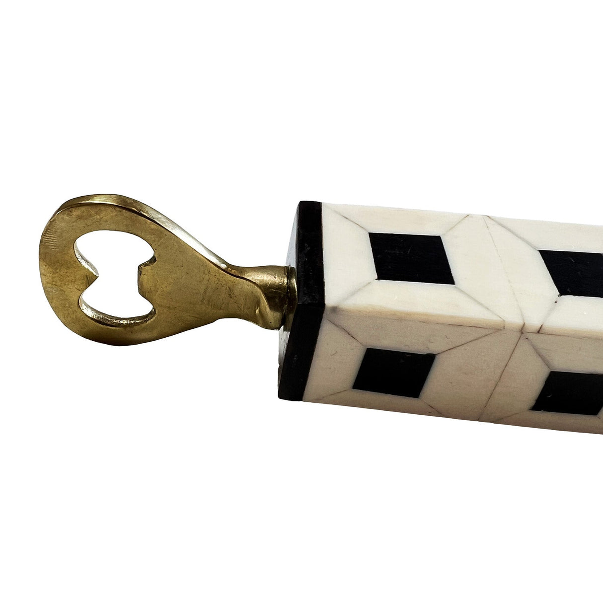 CLASSIC BLACK & WHITE RESIN BOTTLE OPENER 19CM