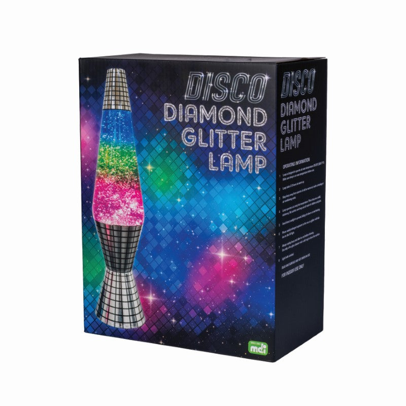 Glitter Lamp - Disco Mirror Diamond (9.2 x 9.2 x 36cm)