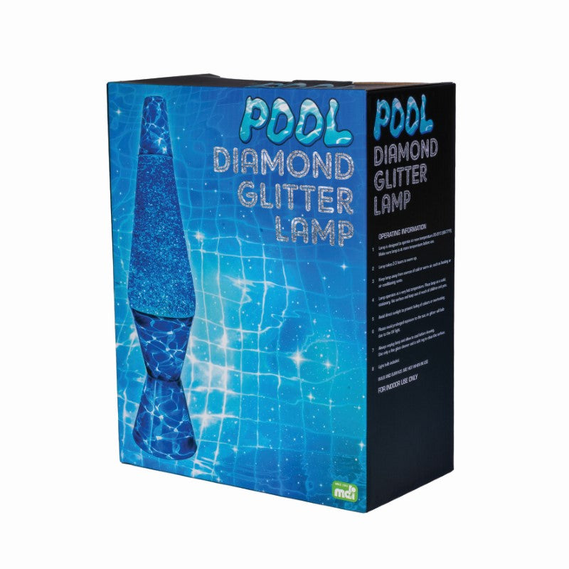 Glitter Lamp - Pool Diamond (9.2 x 9.2 x 36cm)