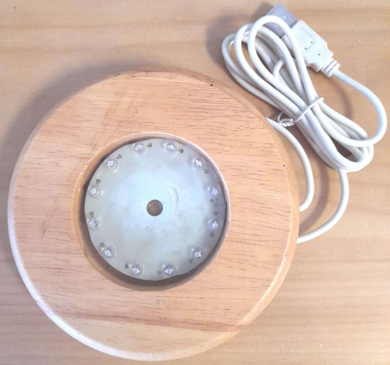 USB Selenite / Crystal LED Base with 12 LED