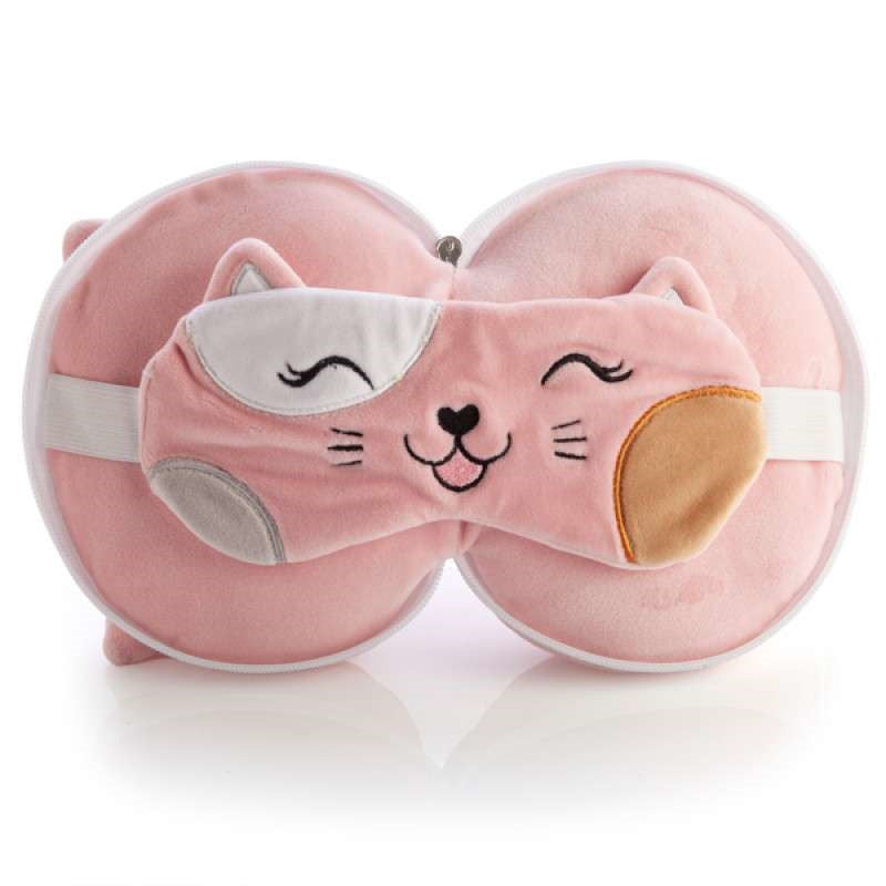 Travel Mask & Pillow - Smoosho's Pals Cat