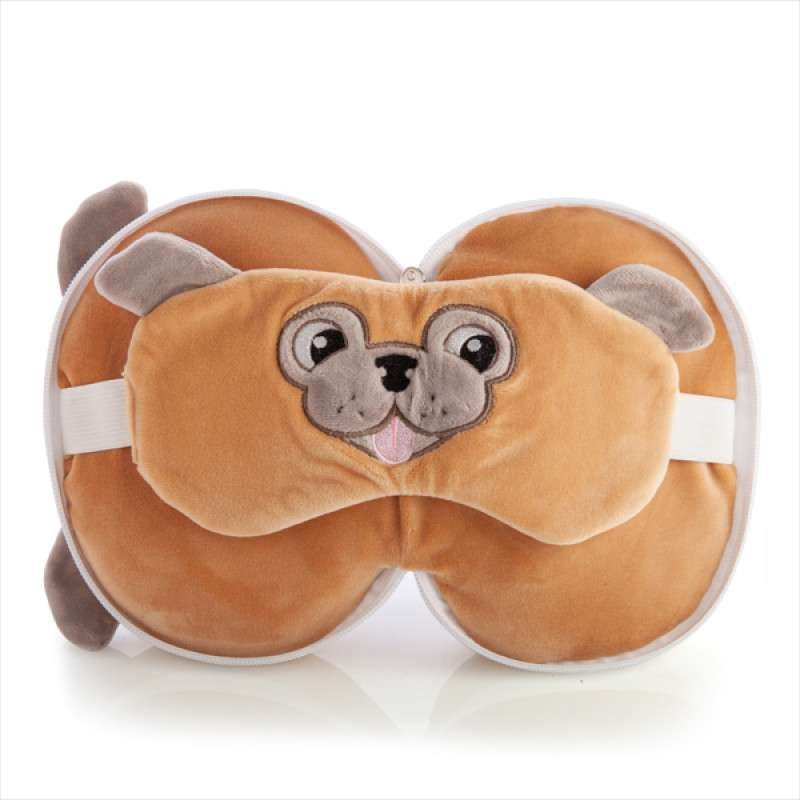 Travel Mask & Pillow - Smoosho's Pals Pug