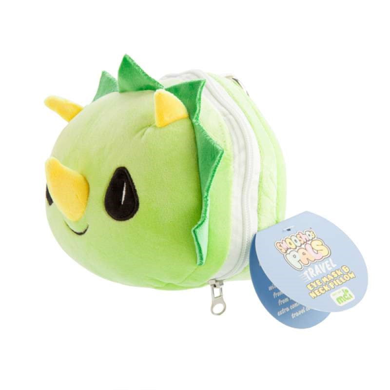 Travel Mask & Pillow - Smoosho's Pals Triceratops