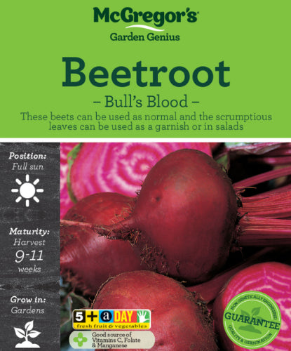 McGregor's Beetroot Bullsblood Vegetable Seed Packet
