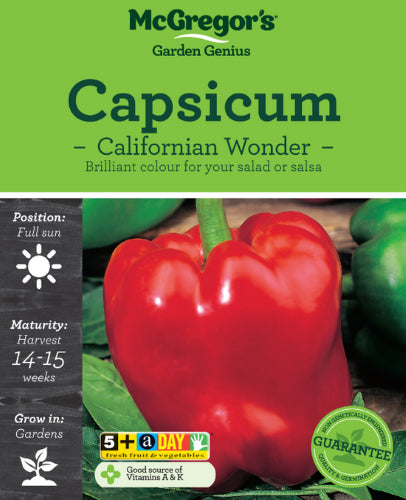 McGregor's Capsicum California Wonder Vegetable Seed Packet