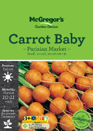 McGregor's Carrot Baby Parisian Market Vegetable Seed Packet
