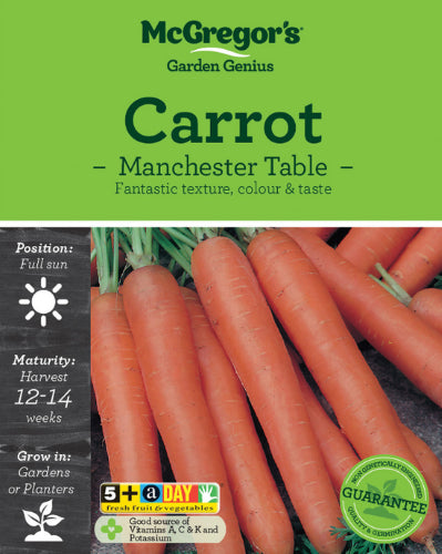 McGregor's Carrot Manchester Table Vegetable Seed Packet