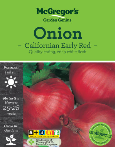 McGregor's Onion California Early Red Vegetable Seed Packet