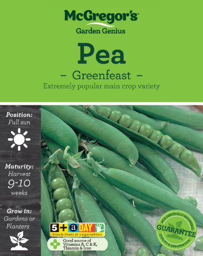 McGregor's Peas Greenfeast Vegetable Seed Packet