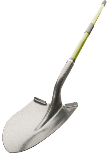 No 1 Fibreglass Long Handle Round Mouth Shovel
