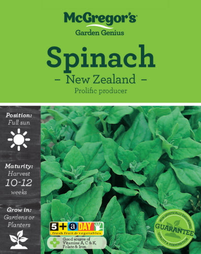 McGregor's Spinach NZ Vegetable Seed Packet