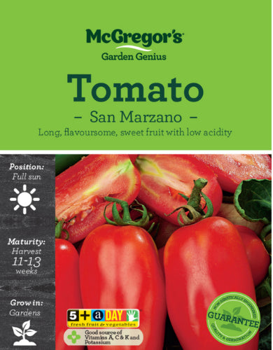 McGregor's Tomato San Marzano Vegetable Seed Packet
