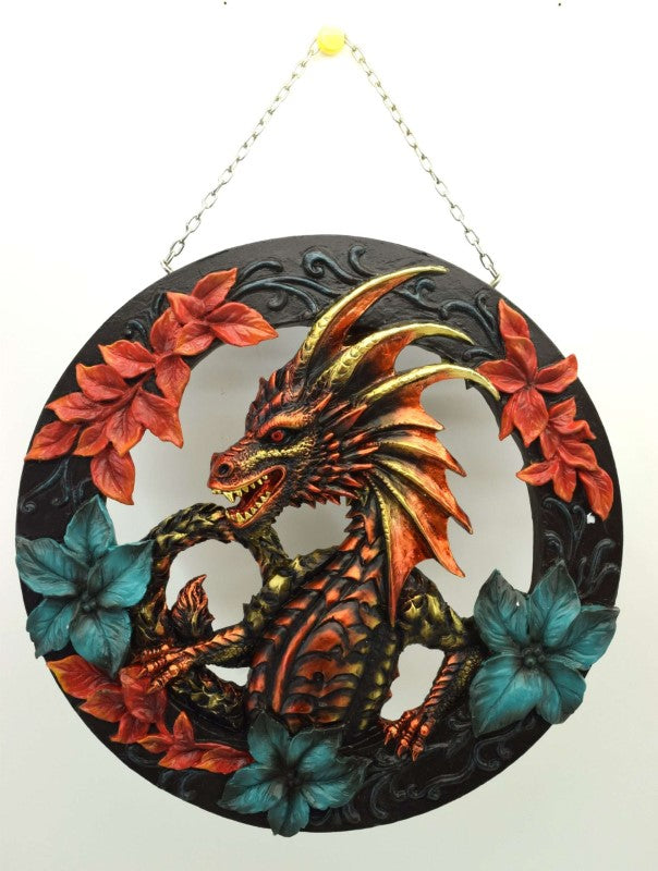 Wall Hanging - Fiery Dragon Resin (21 × 2.2 x 21cm)