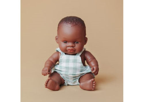 Miniland -My Friends & Me African Boy Baby Doll 21 Cm