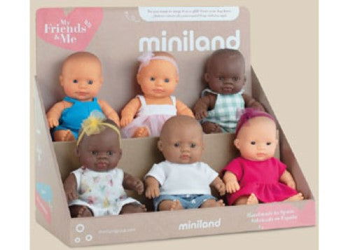 Miniland -My Friends & Me Set Of 6 Baby Dolls 21Cm