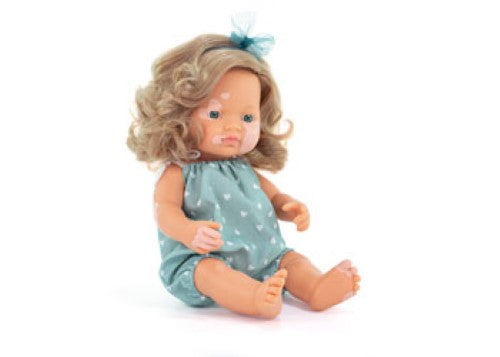 Miniland -My Friends & Me Baby Doll Girl W/Vitiligo 38Cm
