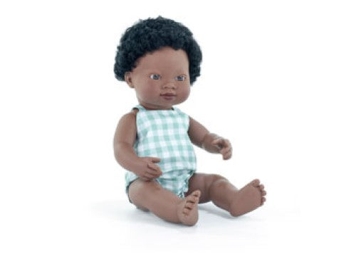 Miniland -My Friends & Mee Baby Doll African Boy 38Cm