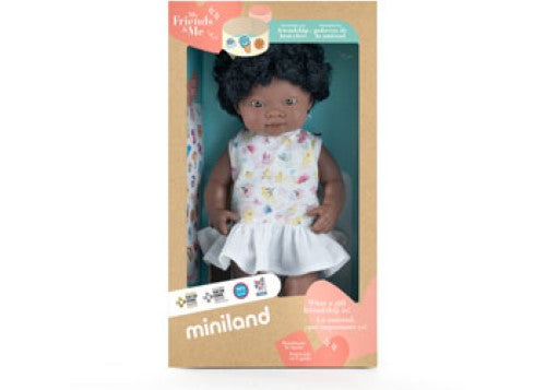 Miniland -Mf&E Baby Doll African Girl 38Cm