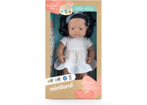 Miniland -My Friends & Me Baby Doll Latin Girl 38Cm