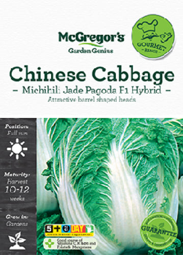 McGregor's Cabbage Chinese Michihili Jade Pagoda Specialty Seeds Packet