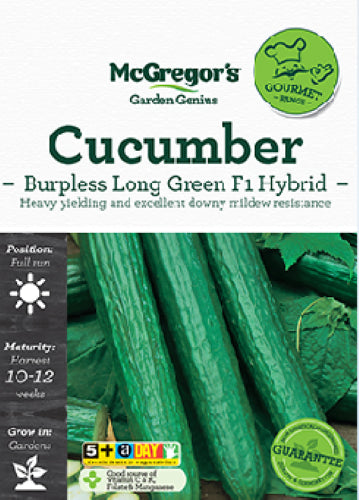 McGregor's Cucumber Burpless F1 Hybrid Specialty Seeds Packet