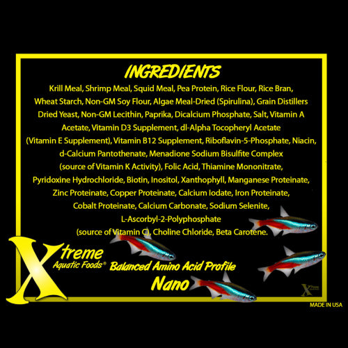 Aquatic Food Xtreme Nano 0.5mm Pellet 70g