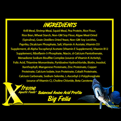 Aquatic Food Xtreme Big Fella 3mm Pellet 141g