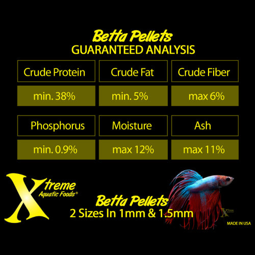 Aquatic Food Xtreme Betta 1mm Pellet 71g