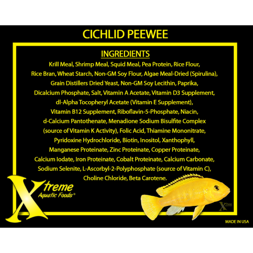 Aquatic Food Xtreme Cichlid Peewee 1.5mm Pellet 560g
