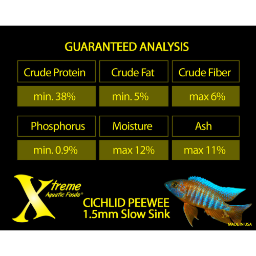 Aquatic Food Xtreme Cichlid Peewee 1.5mm Pellet 560g