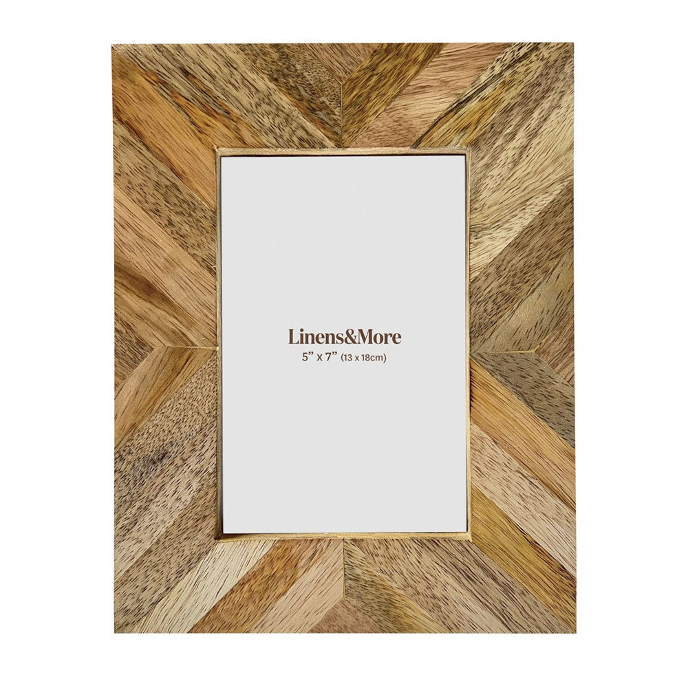 Photo Frame - SUNBURST MANGO WOOD FRAME 5X7"