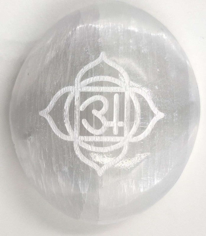Palm Stone - Selenite Chakra (Set of 50 Assorted)