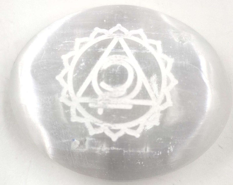 Palm Stone - Selenite Chakra (Set of 50 Assorted)