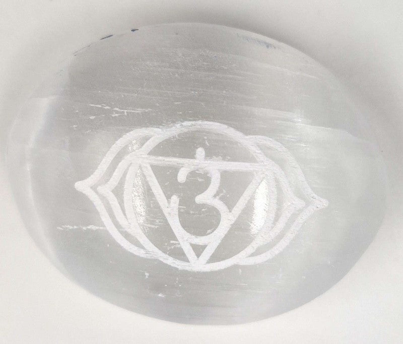 Palm Stone - Selenite Chakra (Set of 50 Assorted)