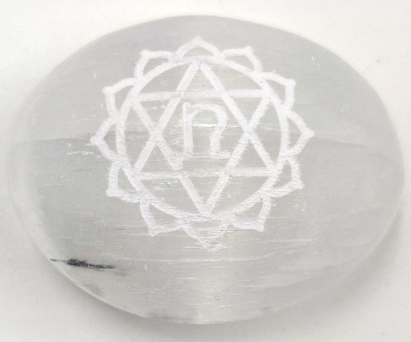 Palm Stone - Selenite Chakra (Set of 50 Assorted)