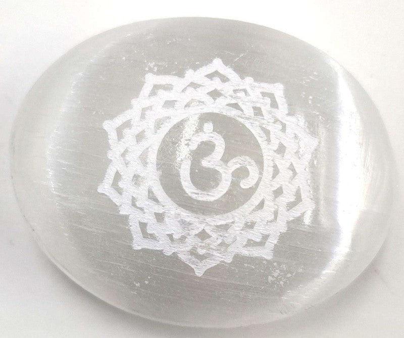 Palm Stone - Selenite Chakra (Set of 50 Assorted)