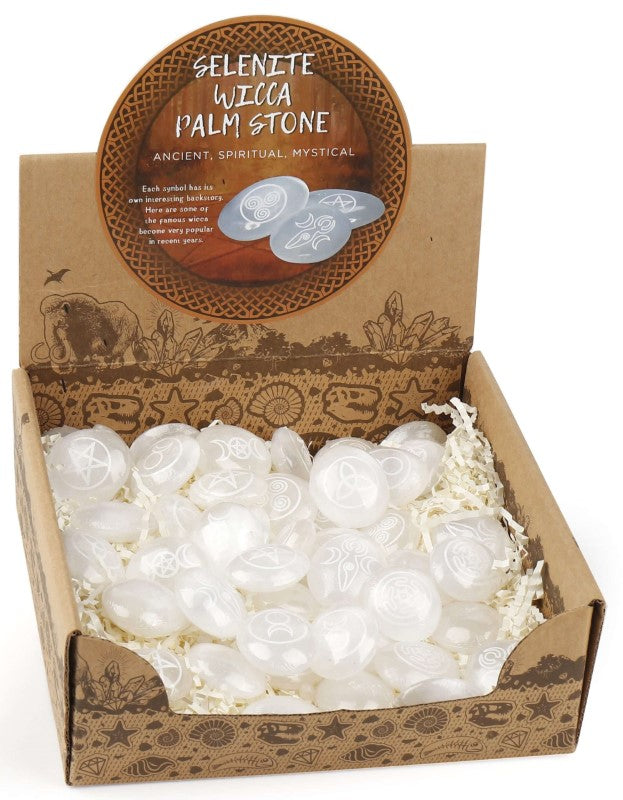 Palm Stone - Selenite Wicca (Set of 50)