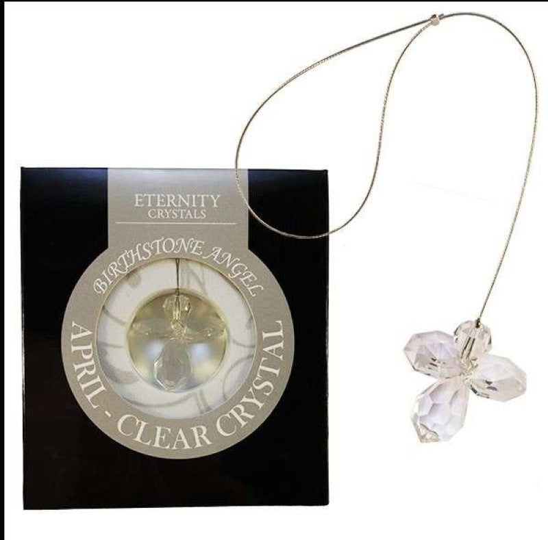 Birthstone Suncatcher - Eternity Crystals Apr 10.2 x 7 x 1.6cm (Set of 2)