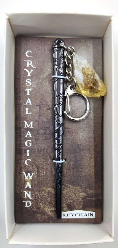 Keychain - Crystal Magic Wand Citrine (Set of 2)