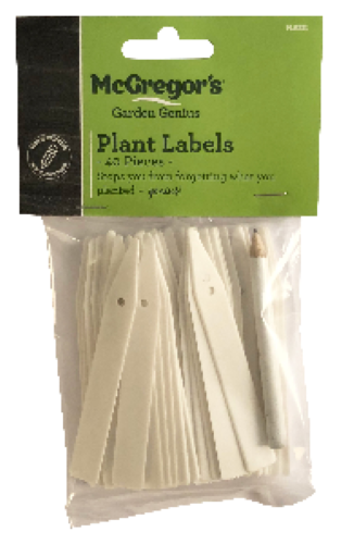McGregor's 92mm Plant Label with Pencil Pack of 40 Packet