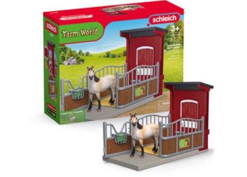 Schleich - Ponybox with mustang mare