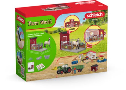Schleich - Ponybox with mustang mare