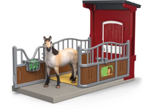 Schleich - Ponybox with mustang mare