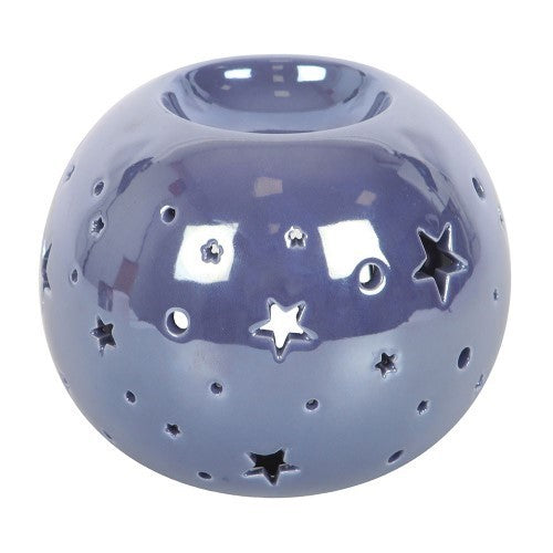 Purple Iridescent Star Ceramic Oil Burner