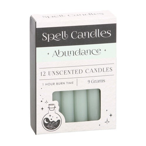 Set of 12 Abundance Unscented Spell Candles