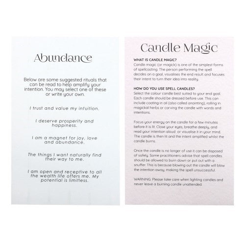 Set of 12 Abundance Unscented Spell Candles