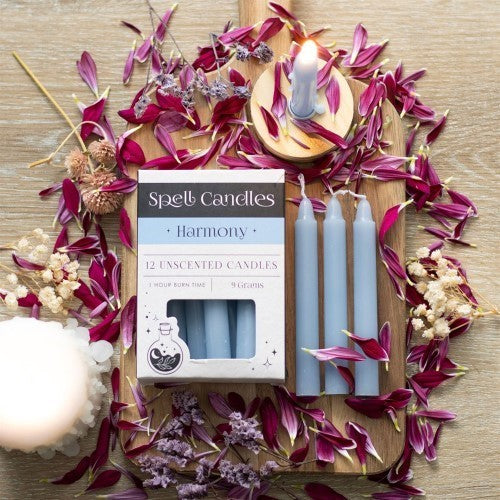 Set of 12 Harmony Unscented Spell Candles
