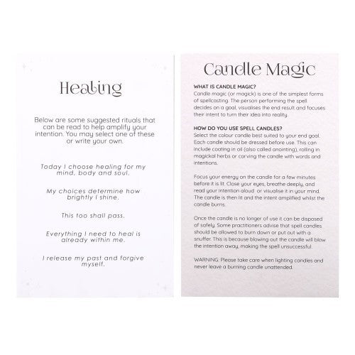 Set of 12 Healing Unscented Spell Candles