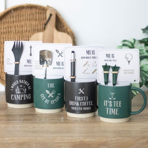 First I Drink Coffee Ceramic Mug with Metal Multi-tool